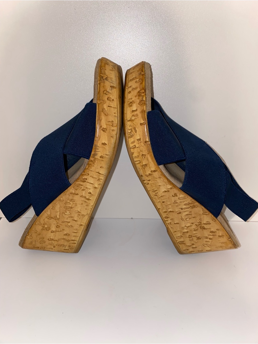 CHARLESTON SHOE CO. Navy Cross-Band Slingback Sandals - Picture 9 of 9